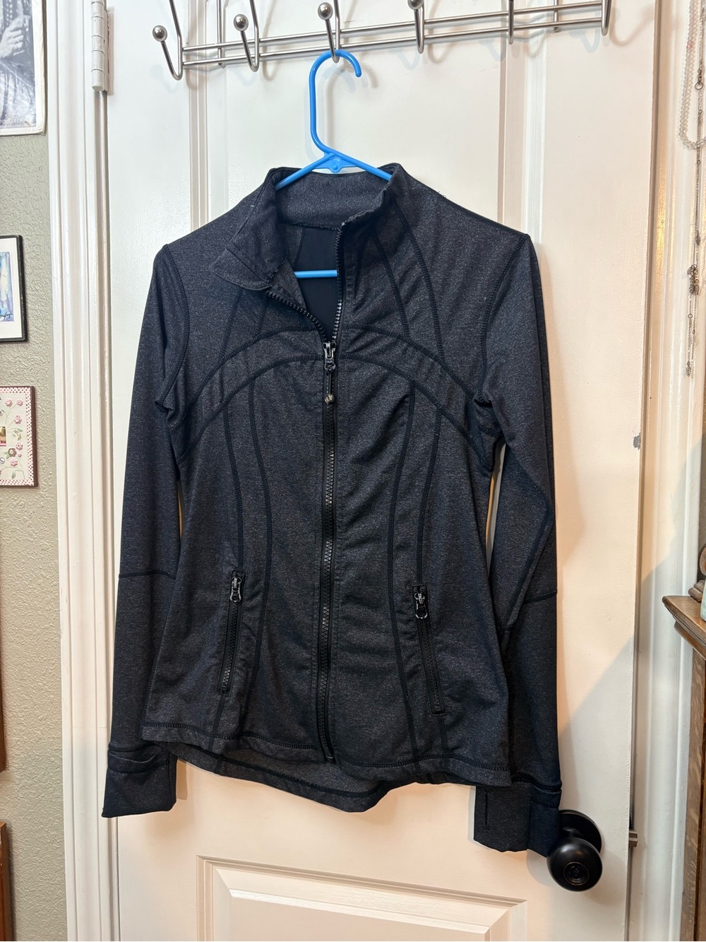 Lululemon Define Jacket Heathered Black Charcoal Gray Size 8